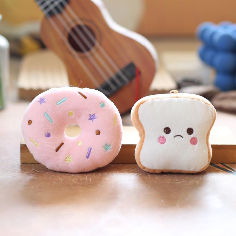 Cute Donut Pendant Plush Toy Doll Small Bag Hanging Decoration Keychain Doll Doll
