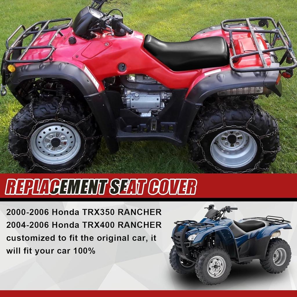 Micro Fiber Leather Seat Cover Replacement For 2000-2006 Honda TRX350 Rancher And 2004-2006 Honda TRX400 Rancher ATV Seat Accessories Black