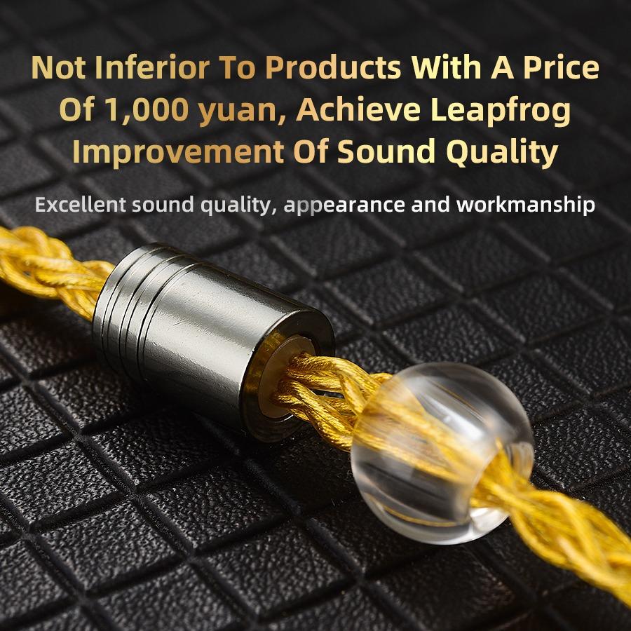 QKZ T1 Earphone Cable Original QDC Copper Silver-plated Upgrade Wire 3.5mm Wired Headphone For KZ ZSN PRO X ZS10 Pro EDX TRN CCA