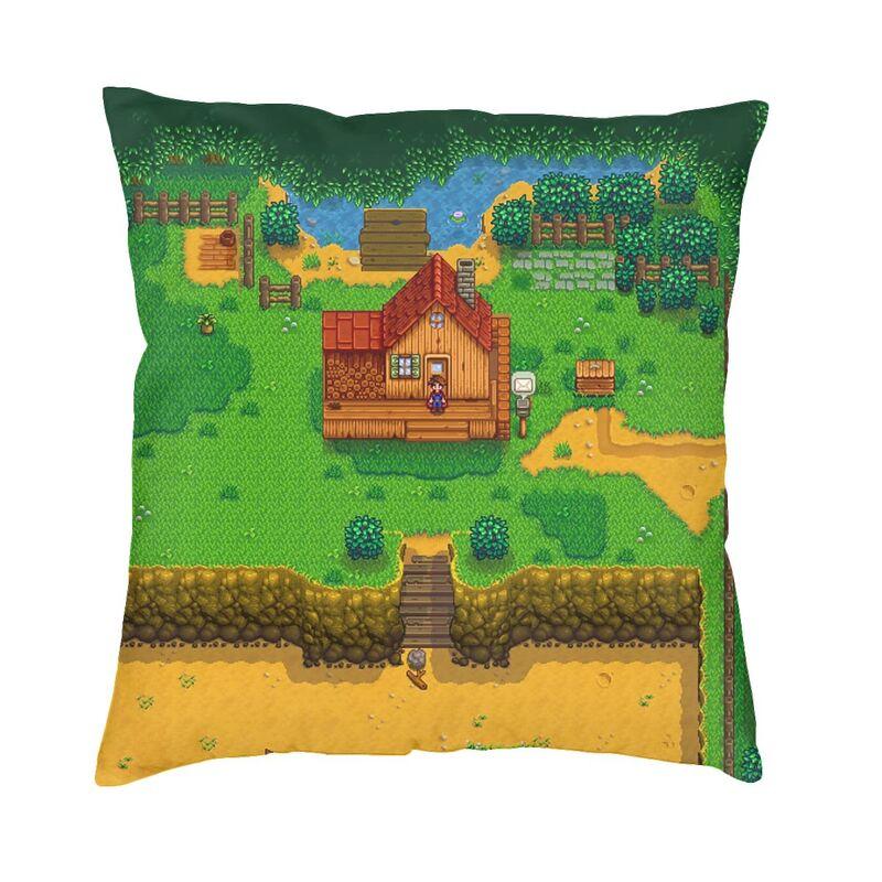 Подушка-чехол Stardew Valley Карта Двусторонняя 3D-печать Видеоигры Декоративная подушка для дивана Крутой чехол для подушки Домашний декор