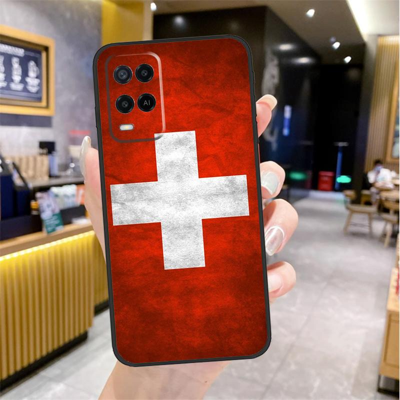 Швейцария Швейцарский флаг Чехол для Oppo A5 Pro A15 A17 A57 A77 A60 A80 A40 A18 A38 A58 A78 A98 A96 A76 A16 A94 A74 A54