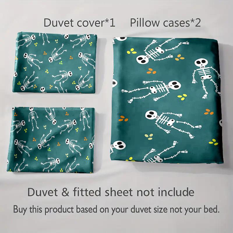Skeletons and pawprints. Bedding Duvet cover sets Duvet covers Pillowcases gifts (1 * Duvet Cover 2 * Pillowcases, without duvet insert)