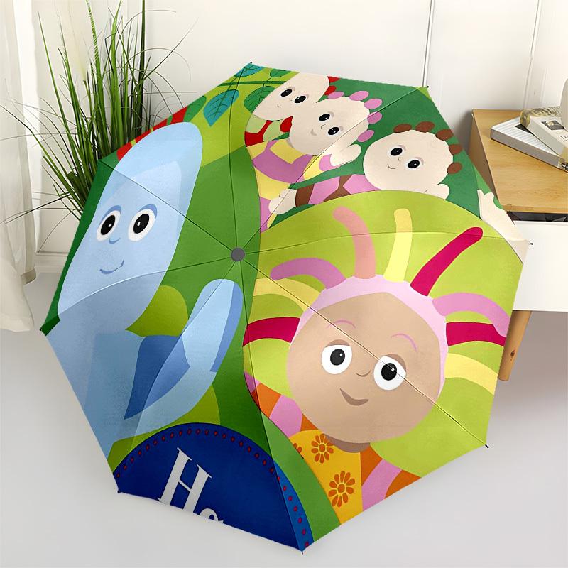 Happy Friends Automatic Opening and Closing, 8 rib Structure Portable Umbrella, Suitable for Men and Women in All Seasons Perfect Gift for