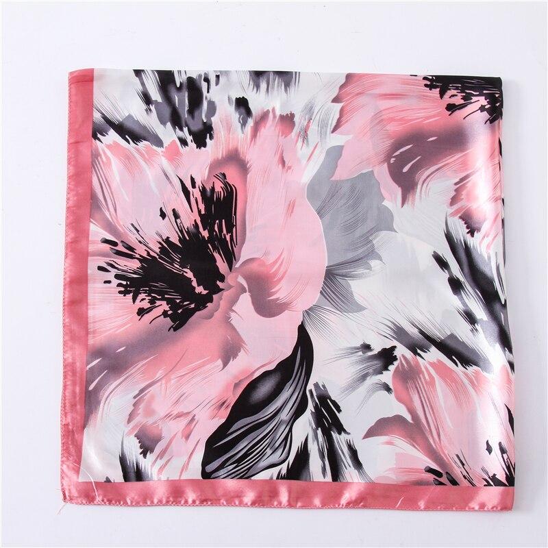 Новый шелковый шарф с принтом, большой хиджаб, модный женский квадратный шарф, повязка на голову для женщин, бандана, женский головной платок, новинка лета