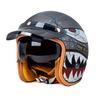 2025Новый ретро мотоциклетный шлем с очками и противоударной защитой шлем 3/4 шлем для езды