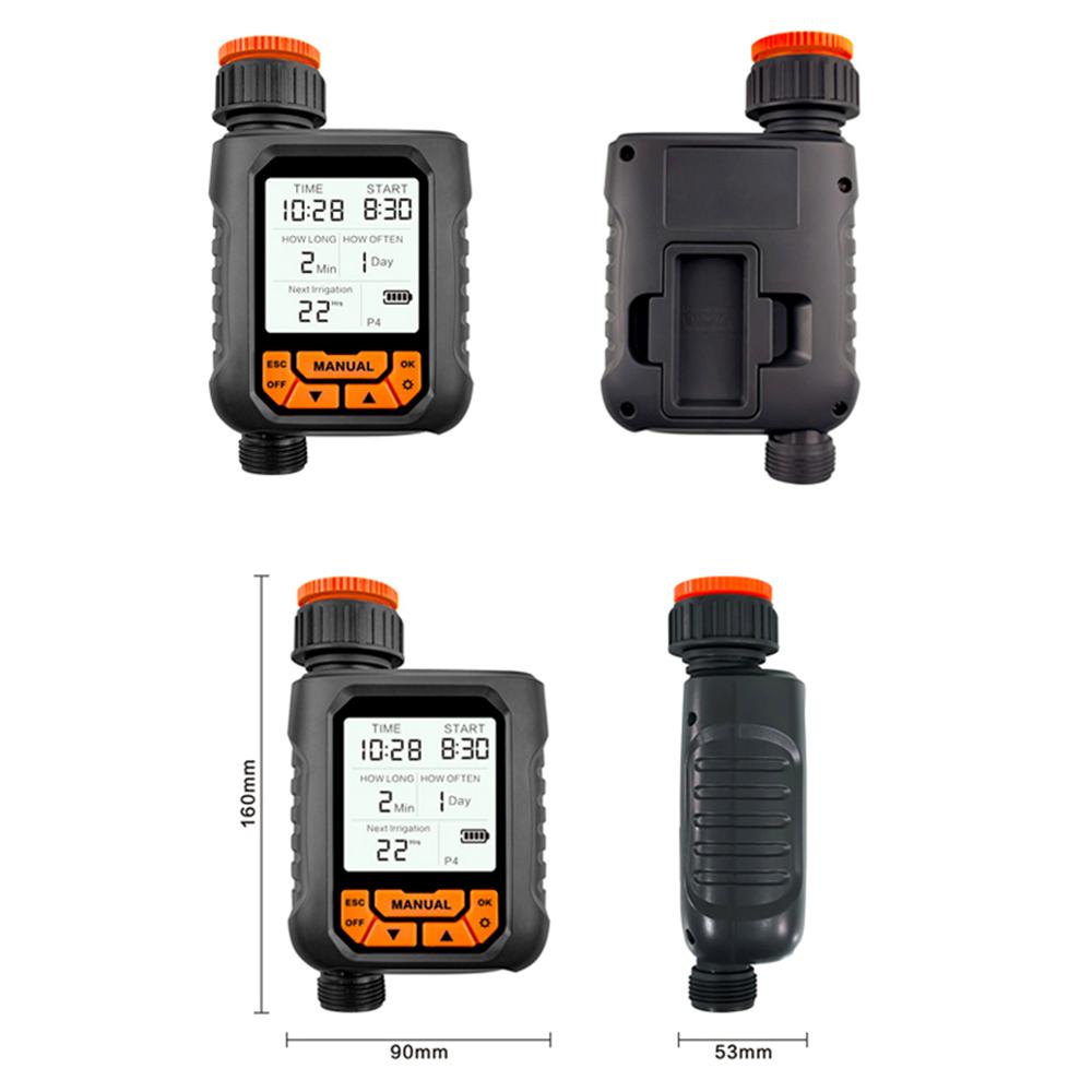 Таймер спринклера Таймер подачи воды на открытом воздухе для садового шланга с 1 выходом, большой программируемый ЖК-экран