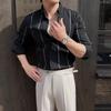 Spring Autumn Smart Casual Shirts Men Long Sleeve Striped Slim Fit Korean Fashion Shirts