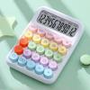 Cute Dopamine Color Keyboard Calculator 12 Digit Large Screen Student Portable Stationery Calculator Office Desktop Accessories