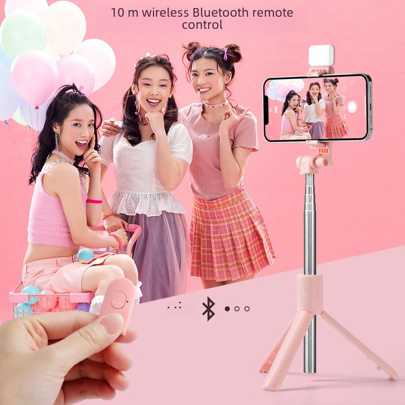 Bluetooth Селфи-палка со встроенной подсветкой для красоты, пультом дистанционного управления и настольным штативом для прямых трансляций
