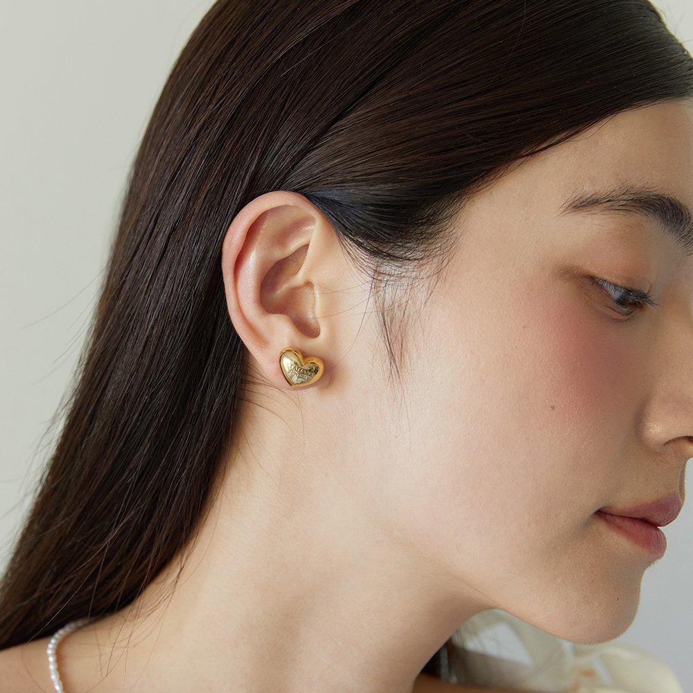 (Серебро 925) Серьги Большое Сердце Ec3021