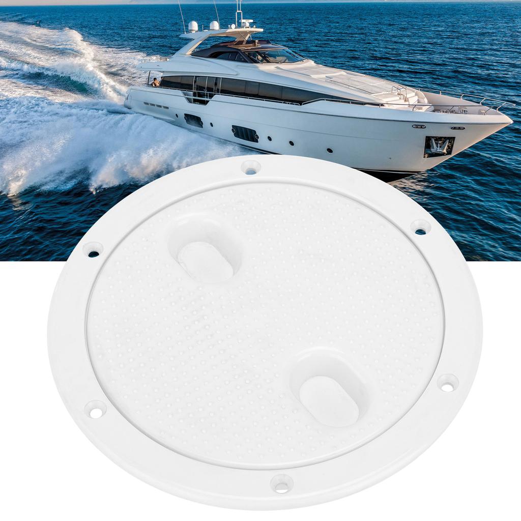 6in Deck Plate Inspection Hatch Cover Round White NonSlip AntiAging AntiCorrosion UV Resistant