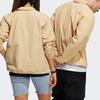 adidas Оригинальная тренерская куртка с трилистником, однотонным логотипом и рубашкой с воротником, куртки унисекс, чай с молоком GL9969