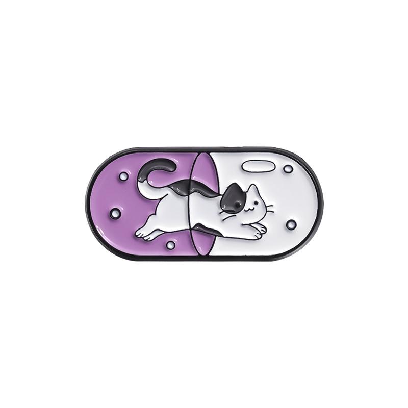 Xiaomi Happy Capsule Pill Brooch Enamel Pin Custom Vitamin Sea Pharmacy School Survivor Brooches Lapel Badges Jewelry Gift For Friends