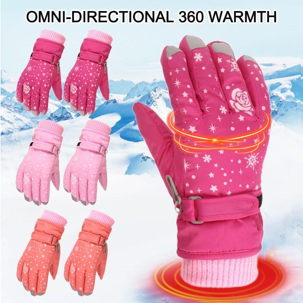 Snow Snowboard Waterproof Ski Kids Cycling Gloves Outdoor Sports Mittens Children Skiing Gloves