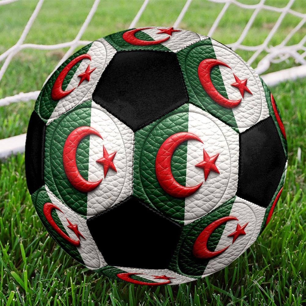1pc Algeria National Football Team Soccer Ball Size 5 Indoor Soccer Ball Fashion Colorful Backyard Game - Great For Sports Fans Gift HE9