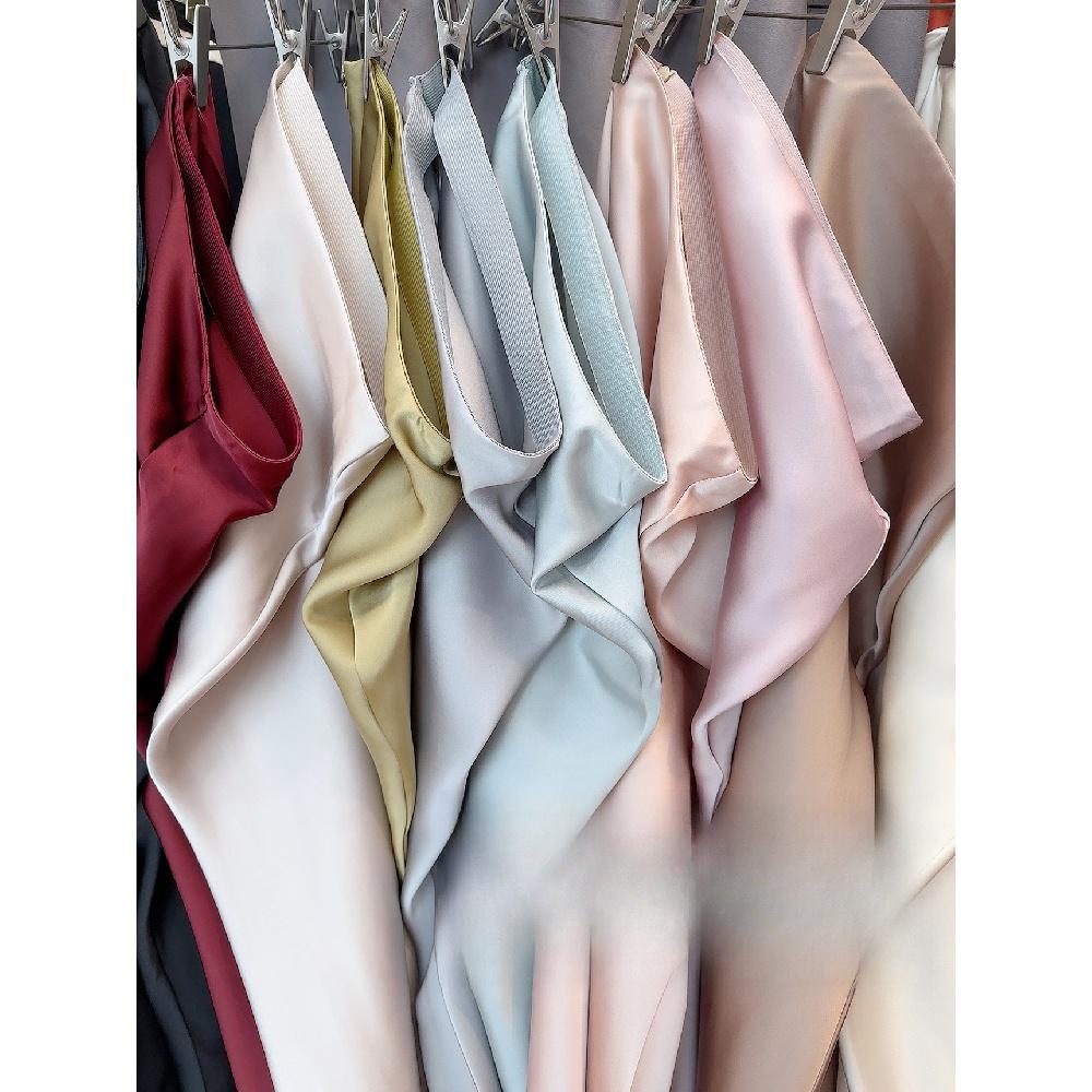 Юбка средней длины из атласа и ацетата с высокой талией, шелковистая, новинка весны и лета, длинная юбка-футляр с асимметричным вырезом