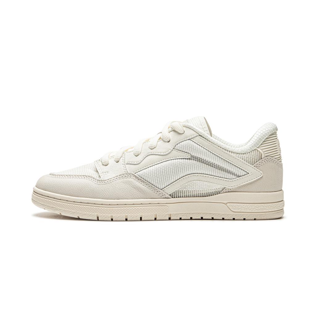 Li Ning Simple Fashion Comfortable Versatile Shock Absorbing Wear Resistant Low Top Skate Shoes Men Sneakers Off-White AEPU055-1