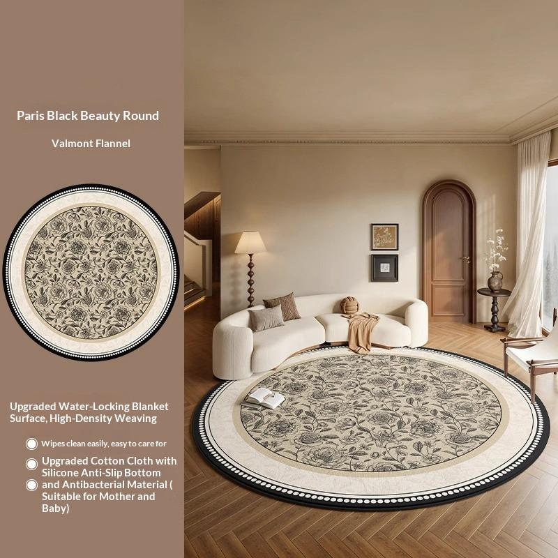 Круглый ковер Гостиная Высококлассный Французский Антикварный Стиль Спальня Прикроватный Плед Гардеробная Раздевалка Коврик для пола
