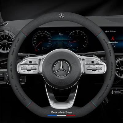 Чехол на руль автомобиля для Mercedes A B C E R V CLASS W204 W203 W123 W124 W176 W177 W212 W213 W221 C43 CLA GLC GLK ML SLK VITO
