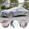 S-XL Transparent Car Cover Outdoor Waterproof Universal Dust Cover Disposable Fallen Leaves Rain Protection Car Cover Clear