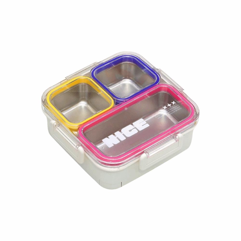 Thermal Insulation Bento Box 304 Stainless Steel Food Container Divided Lunch Box For Meal Prep