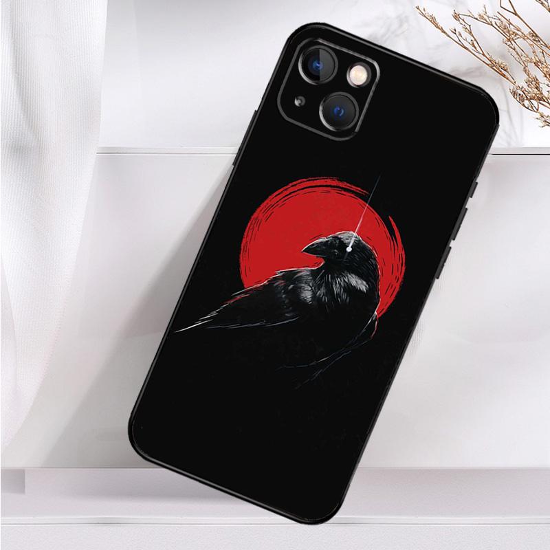 Crow Raven Dark Skull Case For iPhone 14 16 15 Pro Max 11 12 13 Mini 7 8 Plus X XR XS MAX Soft Shockproof Cover