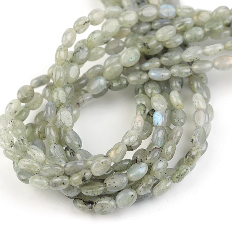 Apx 45pcs 8X6mm Oval Flat Natural Stone Beads Tiger Eye Amazonite Turquoises Agates Jaspers Beads Loose Beads For Jewelry Making