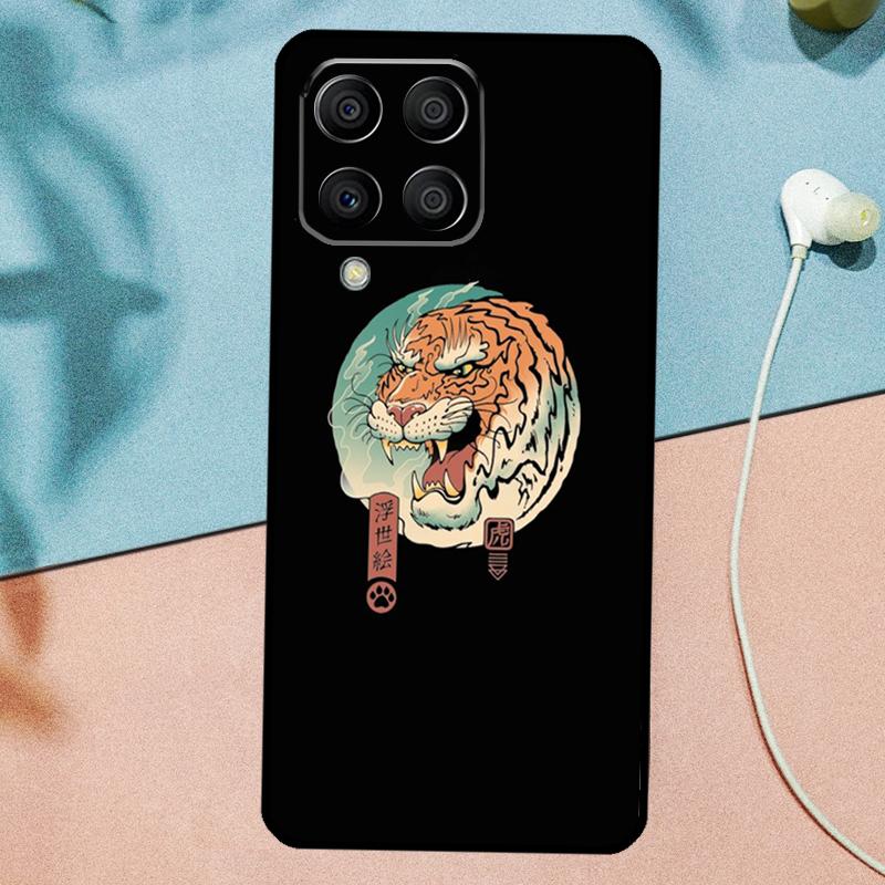 Японское искусство укиё-э Пантера Тигр Для Samsung Galaxy M33 M35 M55 M15 M12 M13 M14 M34 M54 M53 M21 M31 M11 M32 M52 M06 M16 Чехол