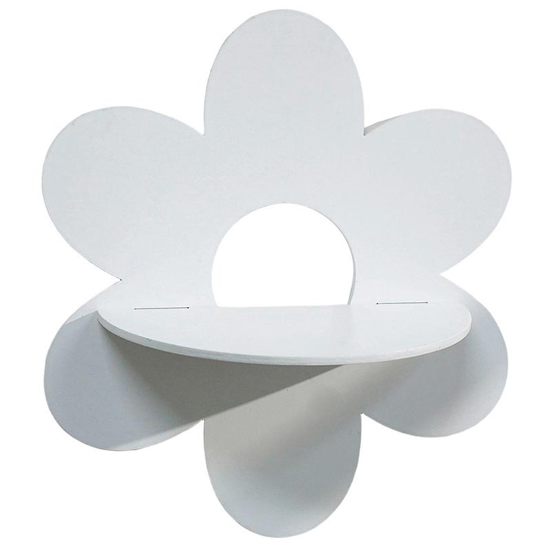 Flower Shape Wall Storage Holder Wooden Wall Art Wall Decoration Floating Plant Shelf For Bathroom Home Room Decor Gift Bedroom