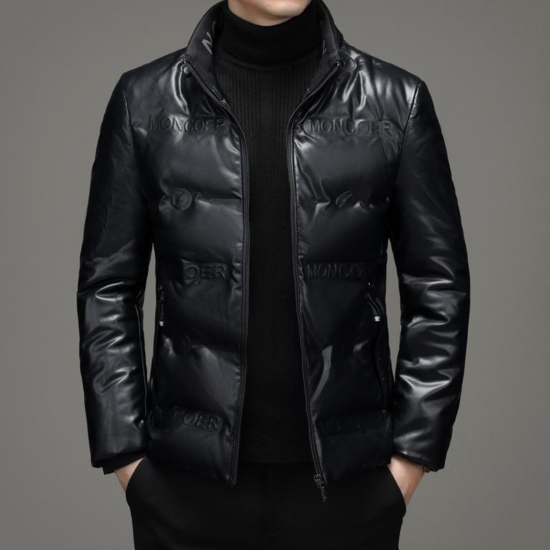 Winter Genuine Leather Down Jacket Men's Short Sheepskin Jacket Plus Velvet Thickened Warm High-end Down Jacket Jacket