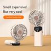 Mini Handheld USB Fan Portable Silent Small Fan with Smart LED Digital Display 6 Speed Foldable Rechargeable Fan