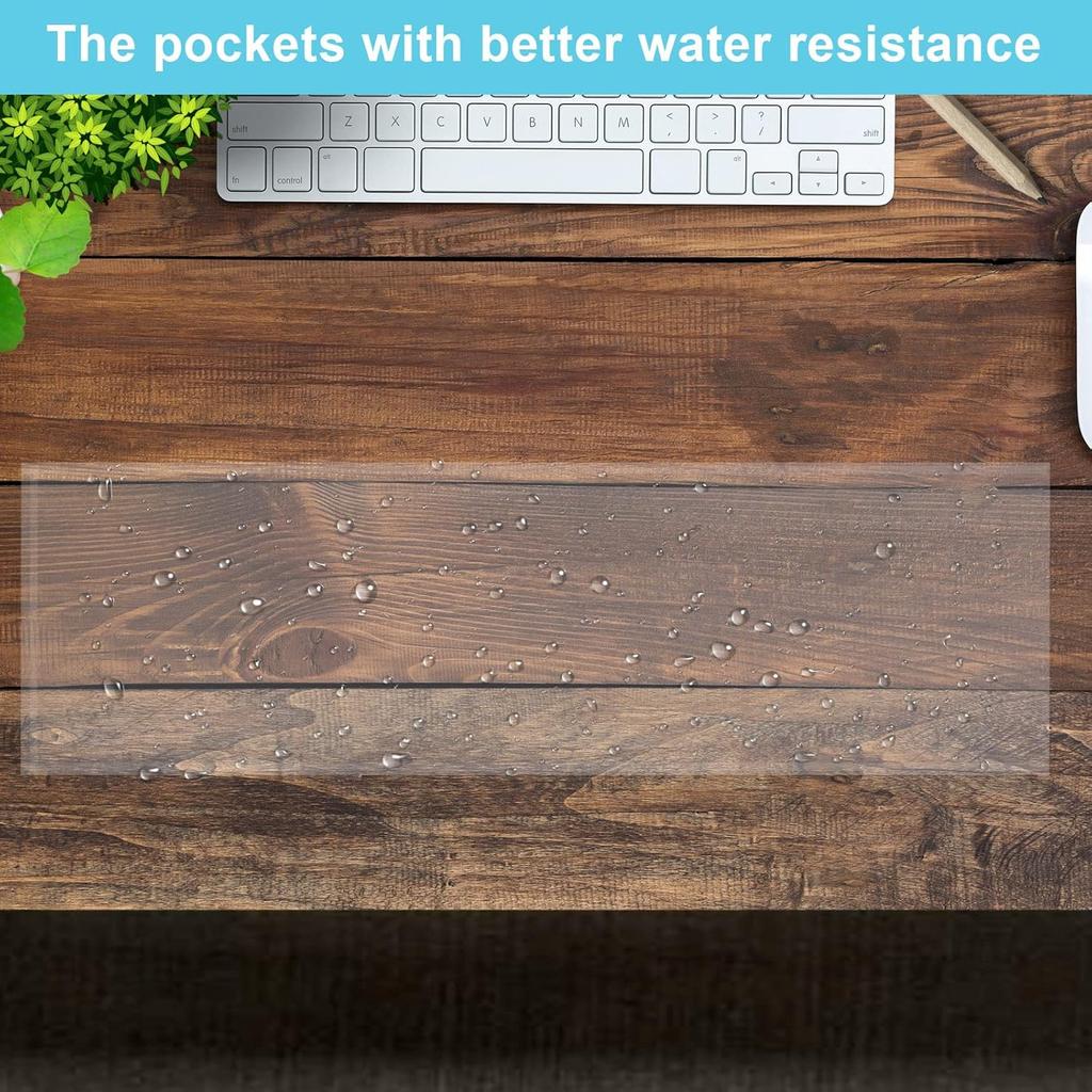 Fancy Land Nameplate Pocket Self Adhesive Nameplates Covers for Students Desk 40 Pcs 4.7 x 14.2 Inches