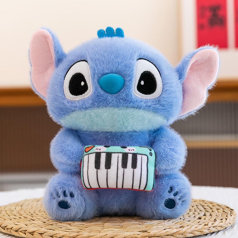 Cute Stitch Christmas And Musical Instrument Series Plush Doll Children Toy For Kids Holiday Gifts