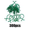 50/150/300Pcs Garden Plant Clips For Vegetable Growing Upright Plant Holder Green Plastic Bundled Ring Garden Stand Vine Support
