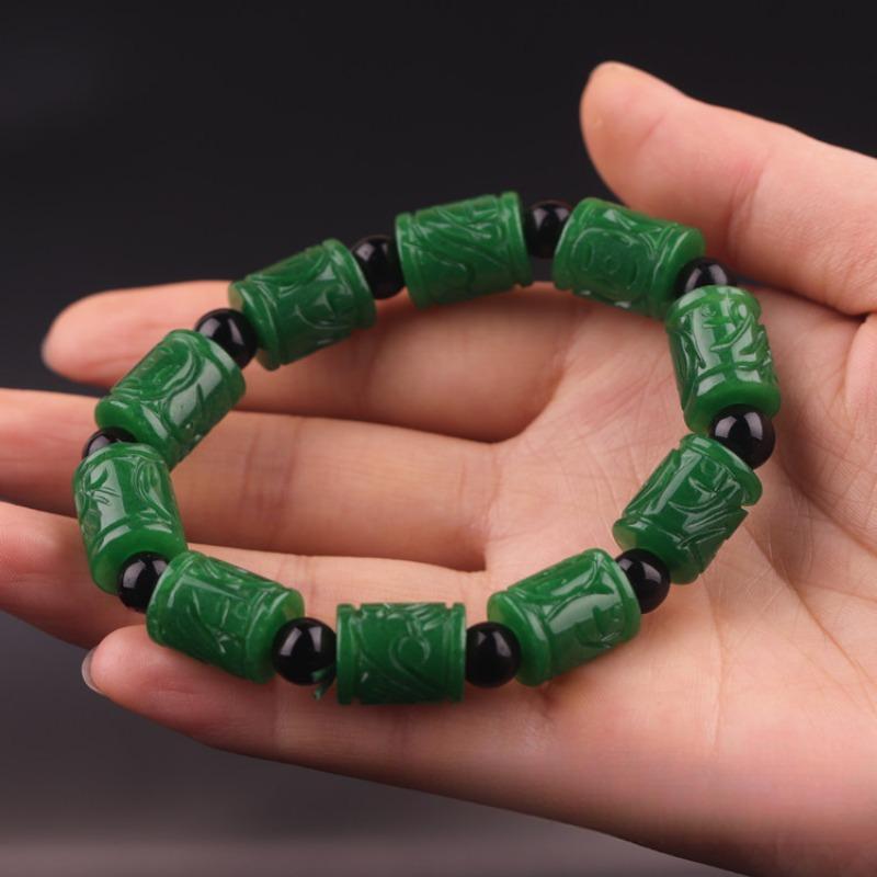 Изумрудный сухой зеленый браслет Tielongsheng из мьянмы нефрита паспарту, браслет из рисовых шариков, оптовая продажа