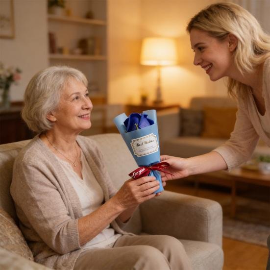 Мини-мыло для ароматерапии с ароматом букета роз, искусственный стабилизированный цветок розы, подарки на День святого Валентина для женщин, девушки, мамы, жены