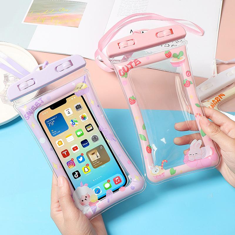 Водонепроницаемый мультяшный чехол для телефона Дрифт Дайвинг Плавательная сумка Подводный сухой мешок Чехол-крышка Для телефона Водные виды спорта Пляж Бассейн Лыжи