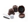 3pcs Reusable Coffee Capsule Filter Cup Fit for Nescafe Dolce Gusto  Equipped with Spoon Brush