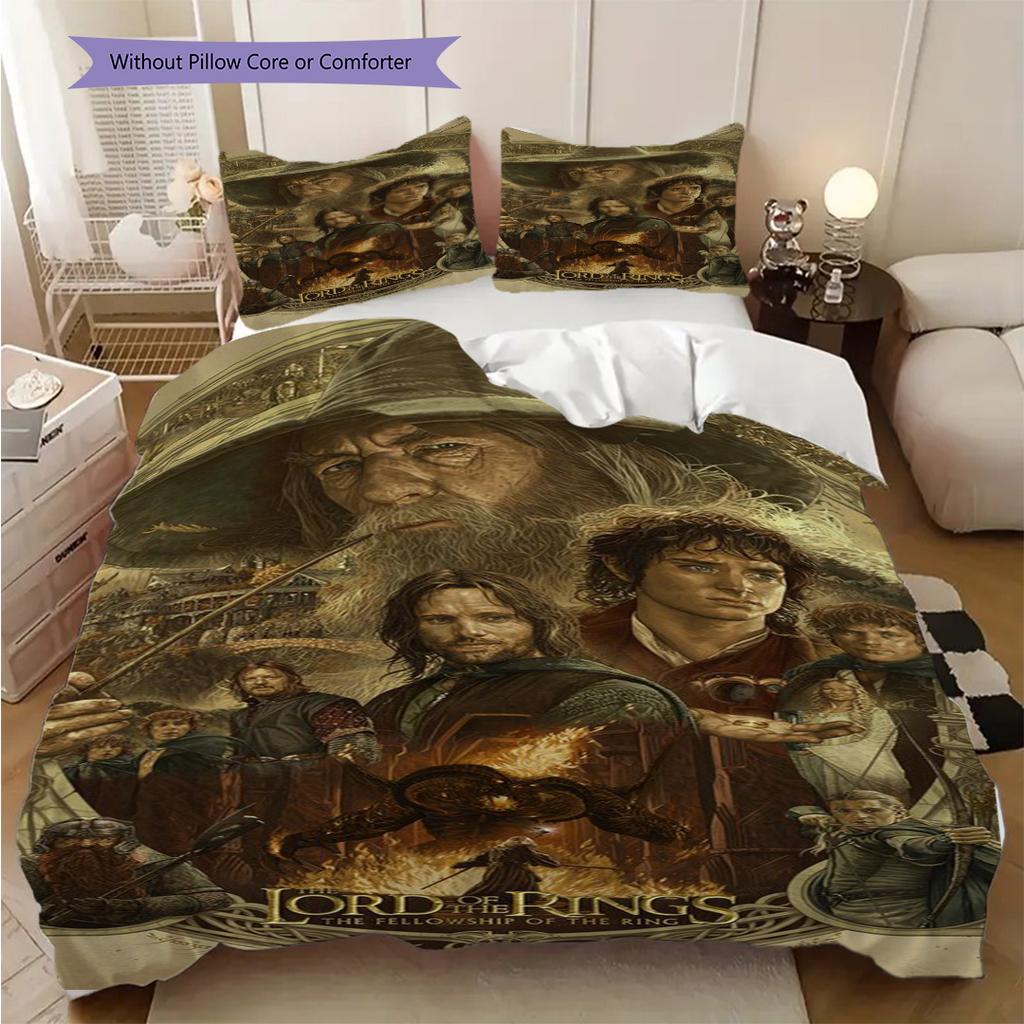 Lord Rings Fellowship Adventure Bedding 1 Duvet Cover 2 Pillowcase Without Core Soft And Comfortable Duvet Cover And Pillowcase