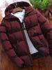 Autumn and Winter Padded Clothes Men's Hooded Thickened Padded Clothes Solid Color Large Size Men's Casual Padded Jacket