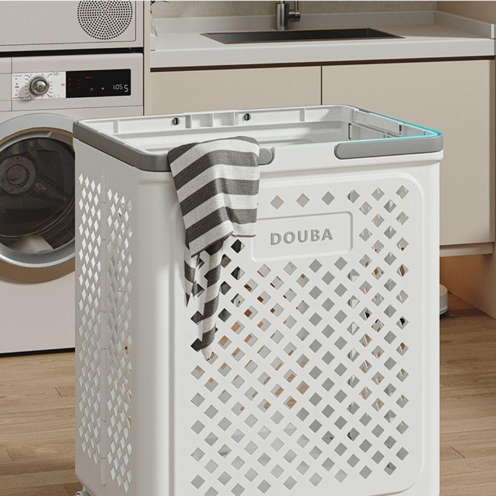 Полая коробка для хранения корзина для белья на колесах корзина для грязной одежды прочная складная корзина для белья