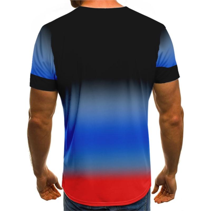 Summer New Men's Top Round Neck Pullover Printed T-shirt Daily Casual Street Style Short Sleeved T-shirt Men's Commuting Style