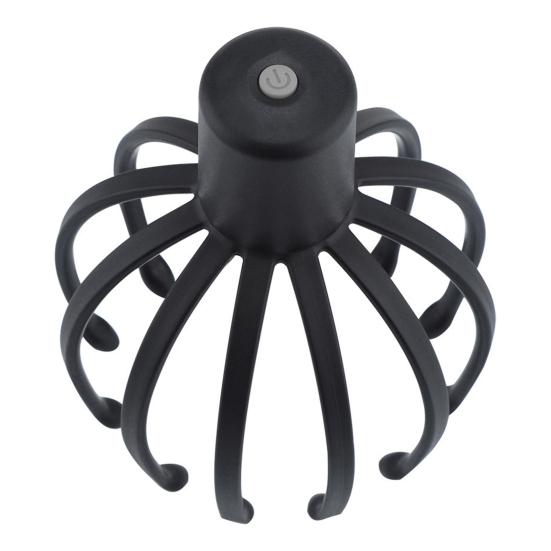 Электрический массажер для головы Octopus, перезаряжаемый массажер для кожи головы с тремя режимами вибрации, глубокий массаж кожи головы, когти для расслабления головы и коленей