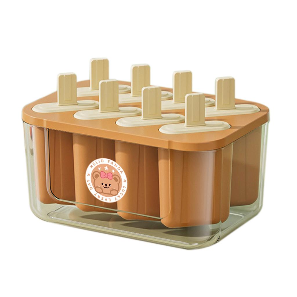 8 Hole Ice Popsicle Mould For Kids Homemade Ice Cream Mold Food Grade Ice-lolly Mold Kitchen Frozen Ice Popsicle Maker