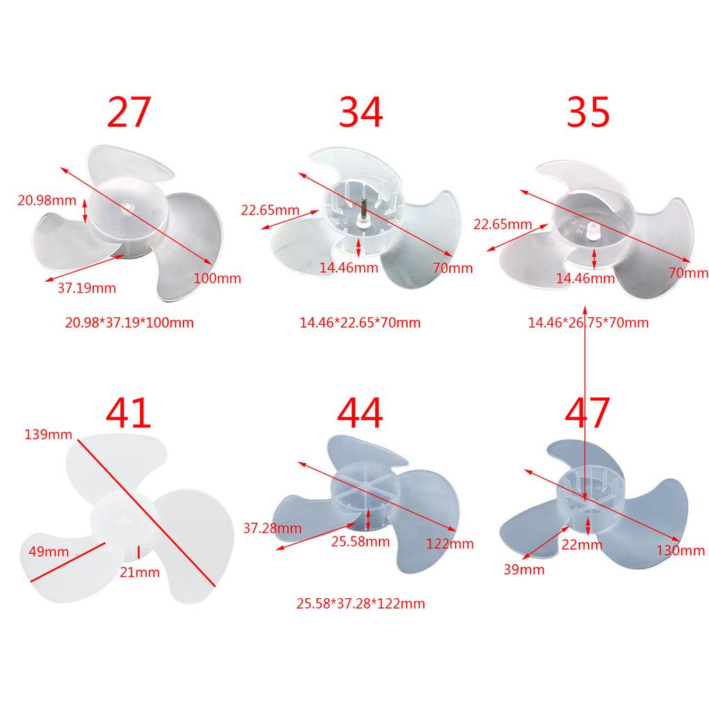 Small Power Mini Plastic Fan Blade 3 Leaves For Hairdryer Motor
