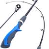 Fishing Rod Spinning 1.5m Blue Gun Handle Telescopic Portable Traveling Carbon Fishing Rod Pole