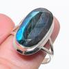 Натуральный Лабрадорит Драгоценный Камень Ручной Работы 925 Стерлинговое Серебро Ювелирное Кольцо Размер 9 N5Z44