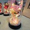 Eternal Flower Glass Cover Lamp Soap Flower Acrylic Cover Valentine Day Gift For Girlfriend Mothers Day Wedding Bridesmaid Gift