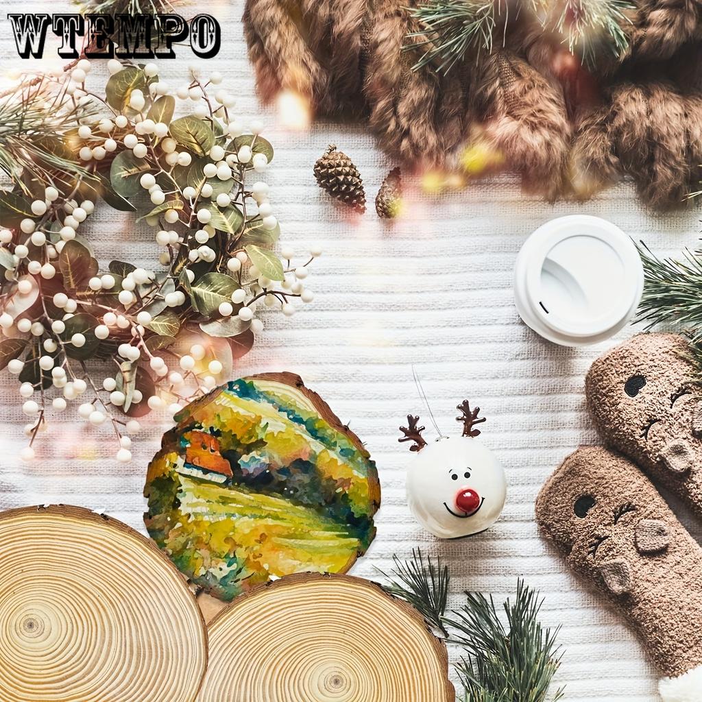 2pcs Large Wood Slices, 7.09-7.87 Inches Round Wooden Circle, Rustic Wood Slices for DIY Painting Crafts, Weddings Centerpieces Decor