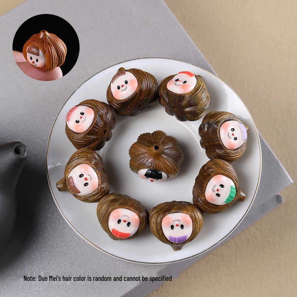 Кулон из палисандра в виде мультяшного каштана, сестры чеснока, из зеленого сандала, цепочка для мобильного телефона